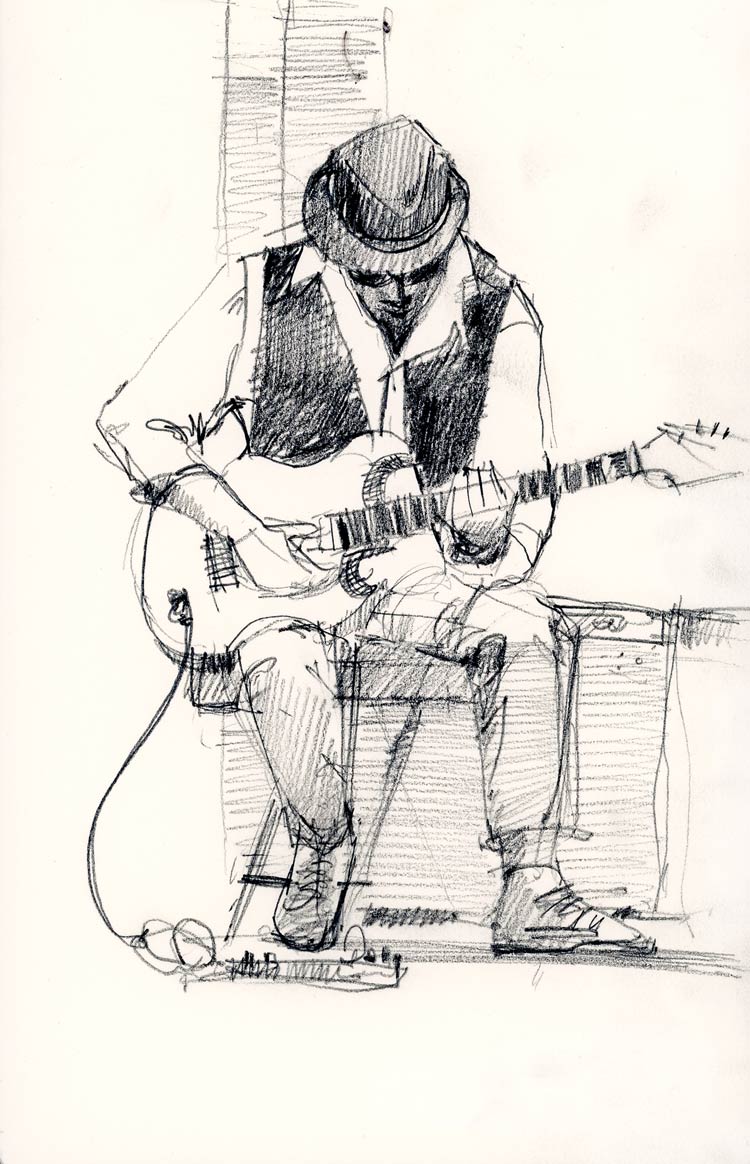 Angelo Drawings Angelo in The Village | Shari Blaukopf's Sketchbook